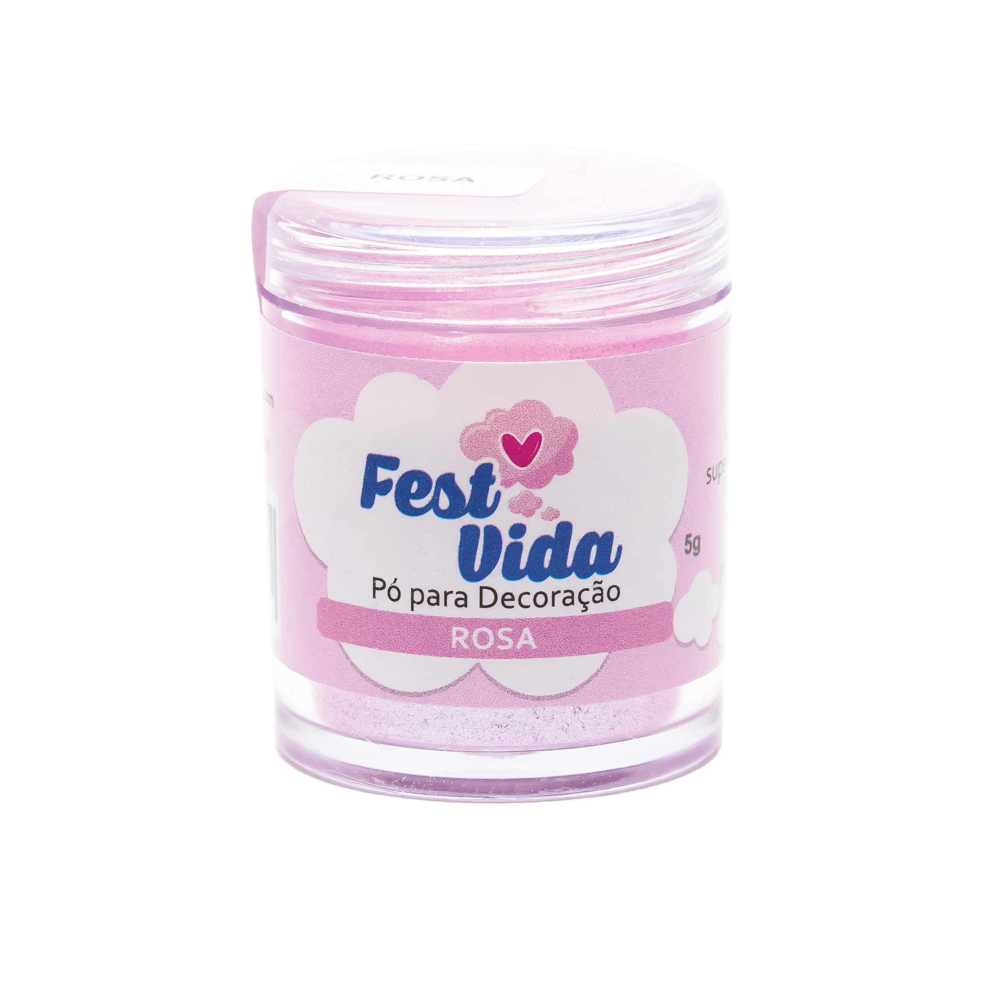 Pó para Decoração Cintilante Rosa